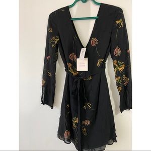 Aritzia Little Moon Floral Black Dress (Brand New)
